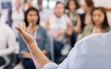 An unidentified speaker explains his point